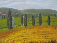 I cipressi  Olio su tela - 24 x 30